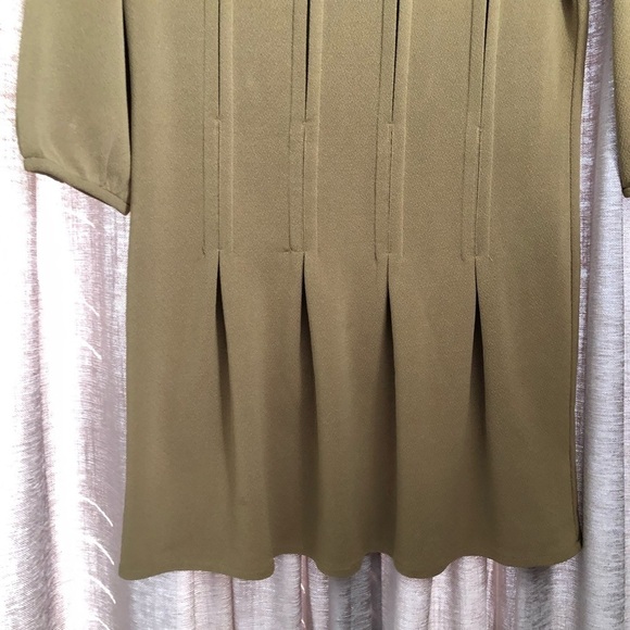 Fossil Olive GreenSeam Detail Mini Dress - Picture 6 of 12